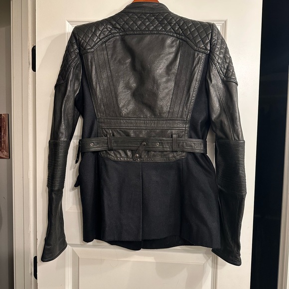 Diesel Black Gold black lambskin leather and cashmere jacket- L (44) - Picture 3 of 6